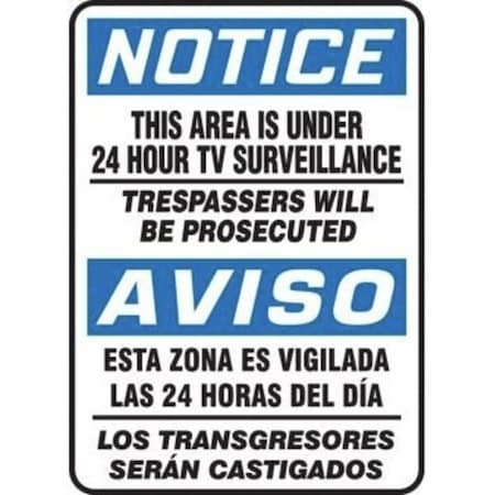 Accuform BILINGUAL OSHA NOTICE Safety Sign THIS SBMASE812XP